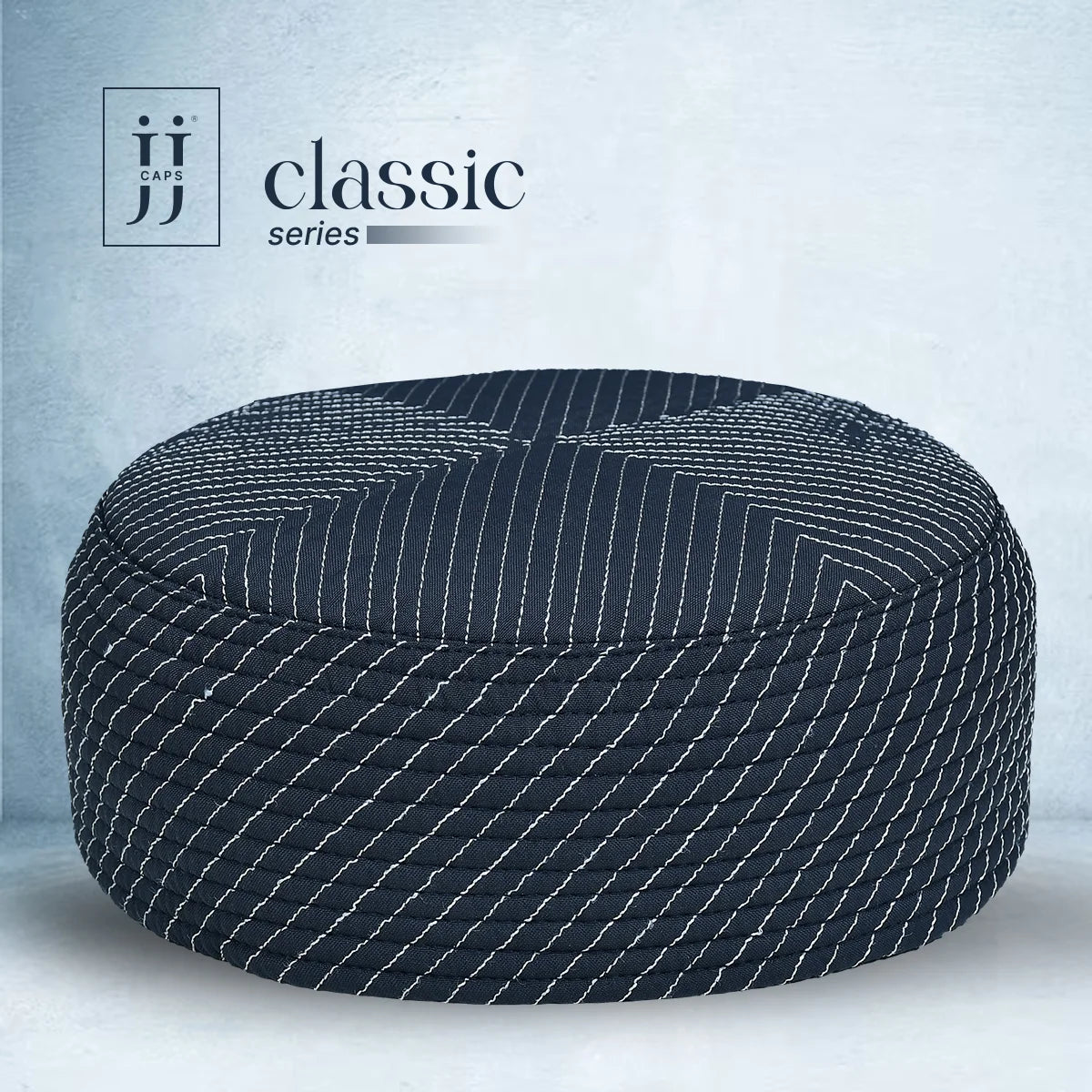 Gray Faris design on the reverse side of the HayaStyle Kufi, reflecting Islamic Spain's golden age.