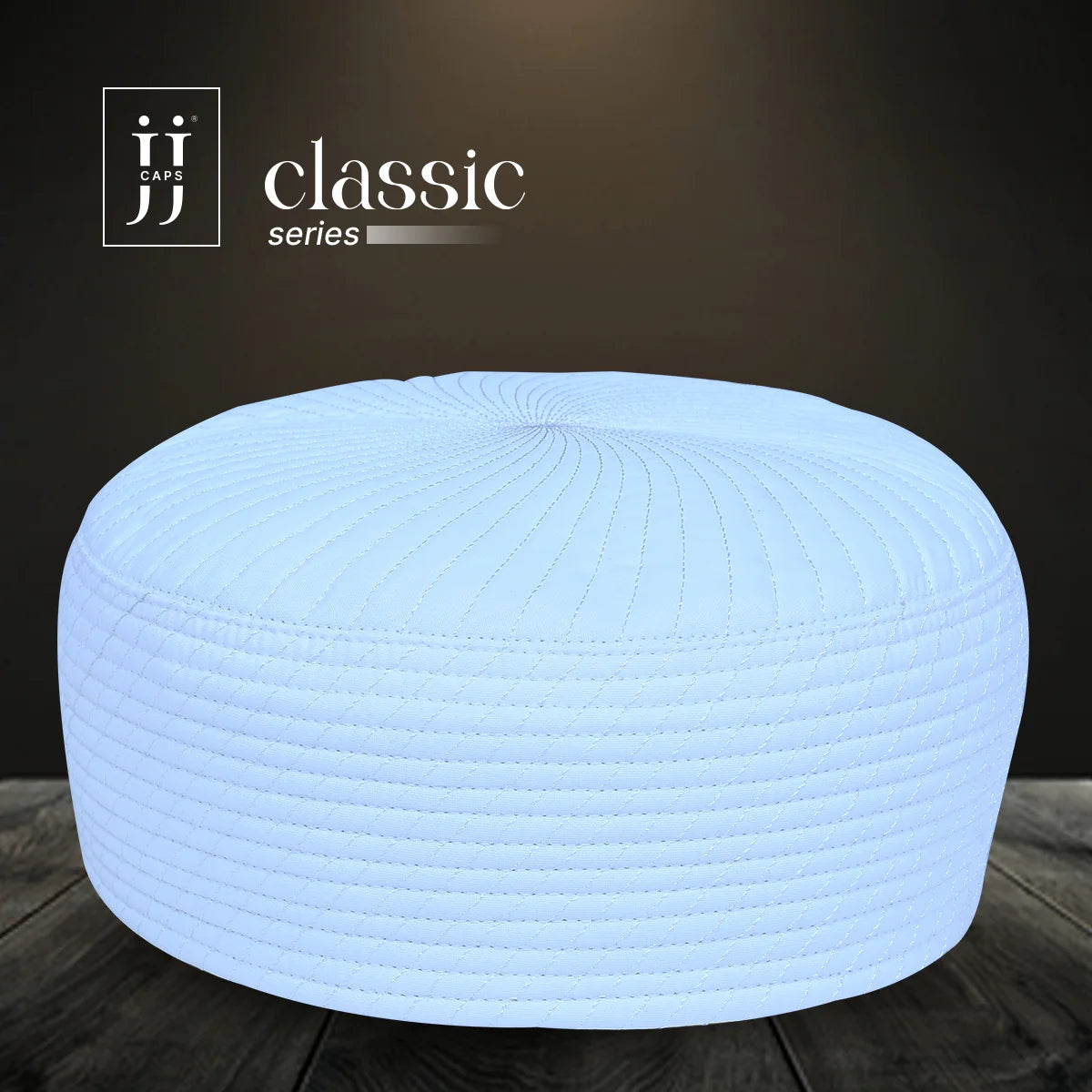 White side of the HayaStyle Kufi featuring the radiant Siraj design, symbolizing divine light.