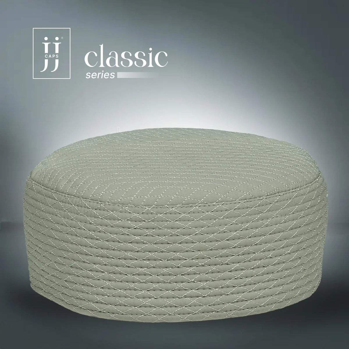 Cream side of the HayaStyle Kufi featuring the Al-Khalil design, a symbol of refinement.