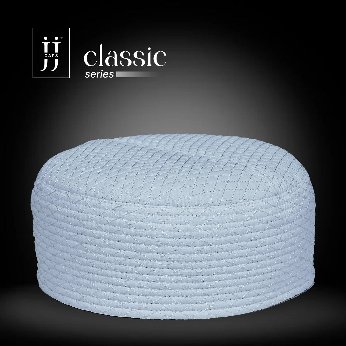 White Al-Khalil design on the reverse side of the HayaStyle Kufi, offering a refined look.