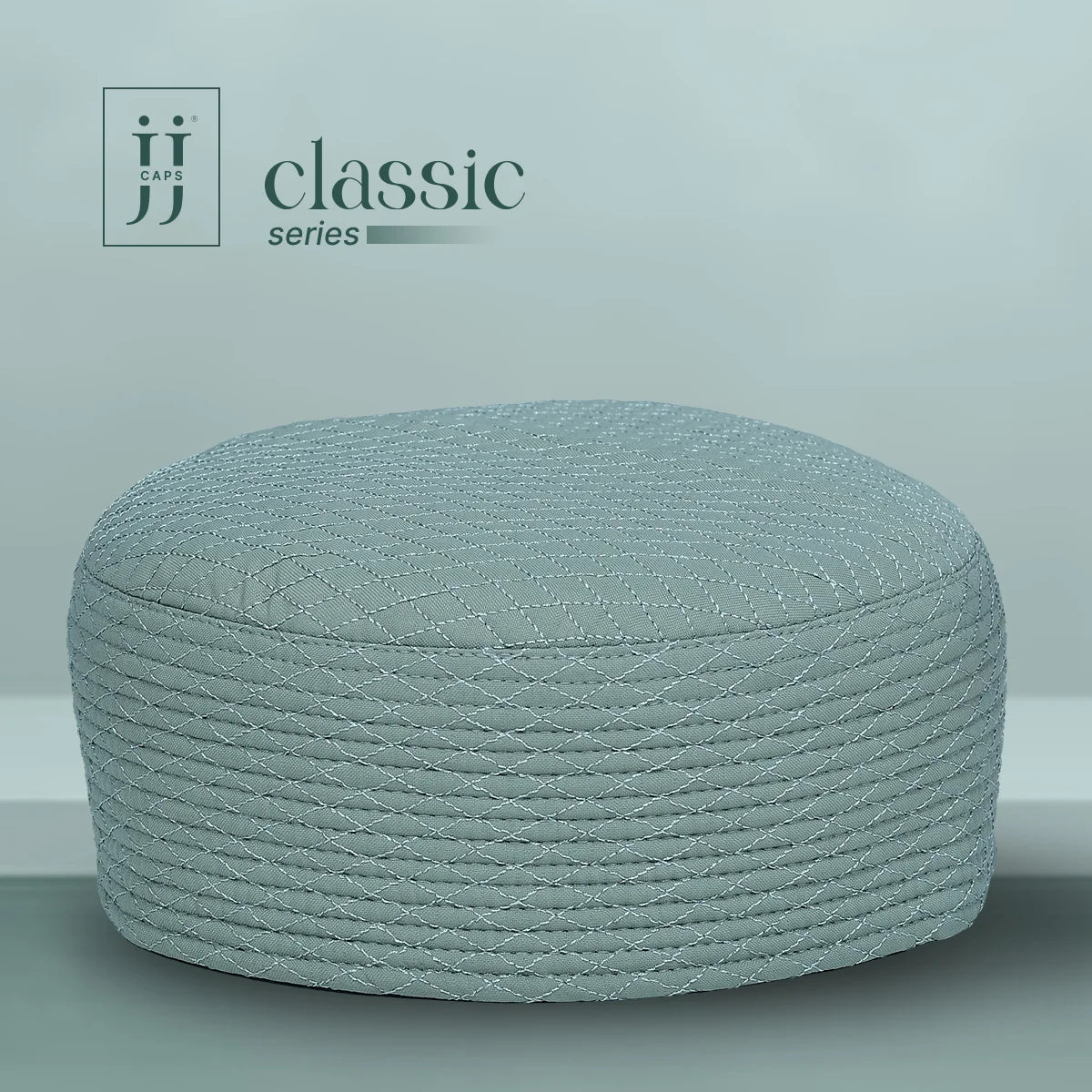 Side B of the HayaStyle reversible JJ Topi featuring the precious Pista Al-Khalil pattern.