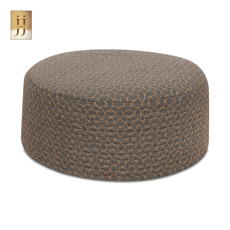 2 in 1 Namaz Premium Cap showing geometric Sham pattern and fluid ZamZam motif.