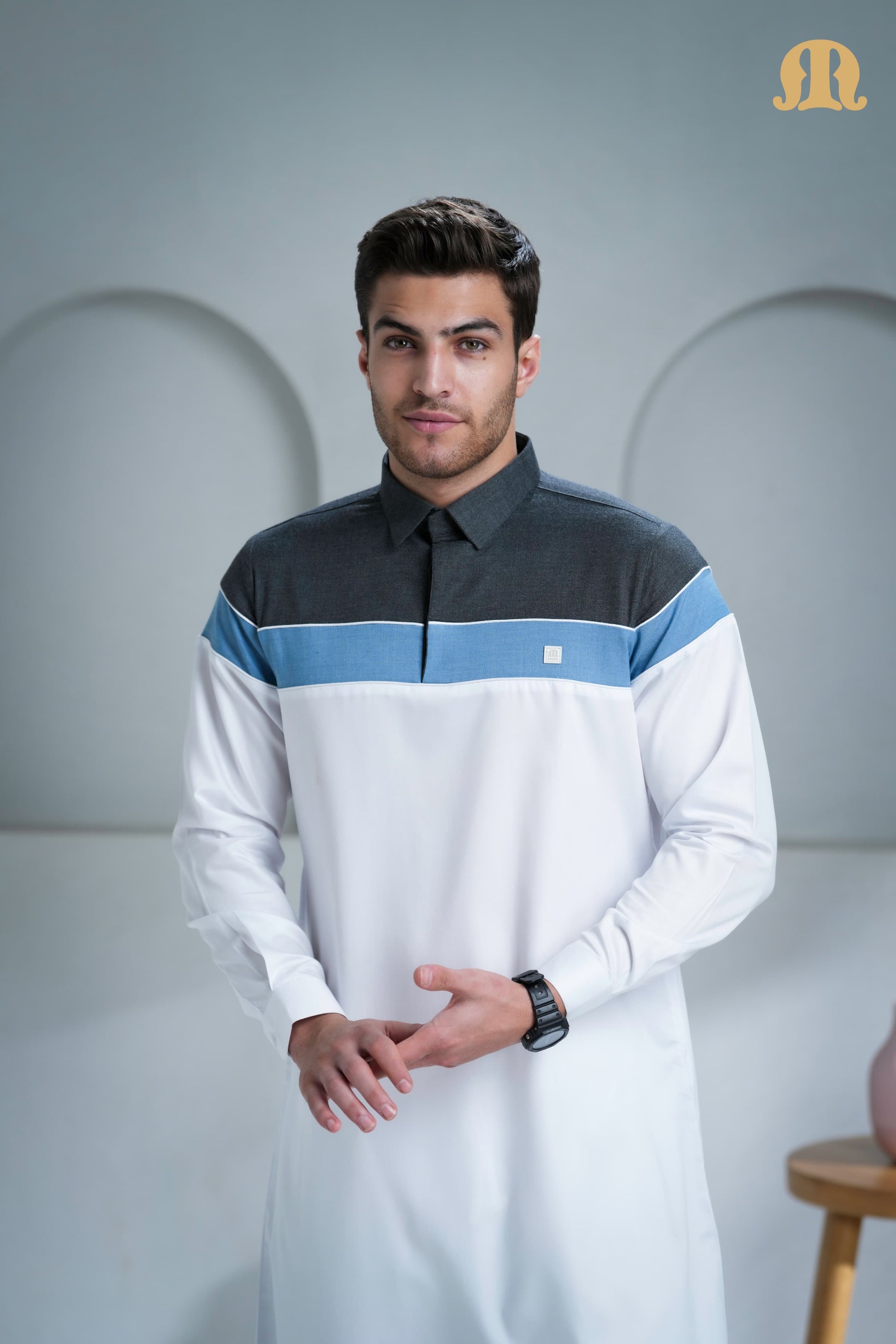 Belloumi White Thobe for Men by Mashroo