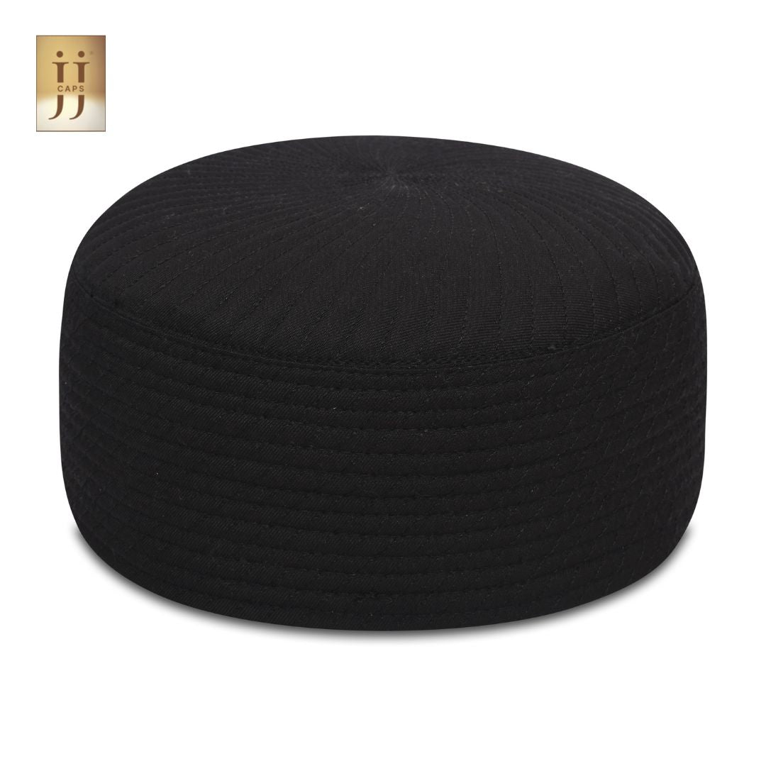 Reversible Black Siraj & Dark Green Uhud Premium Kufi Cap | JJ Caps®