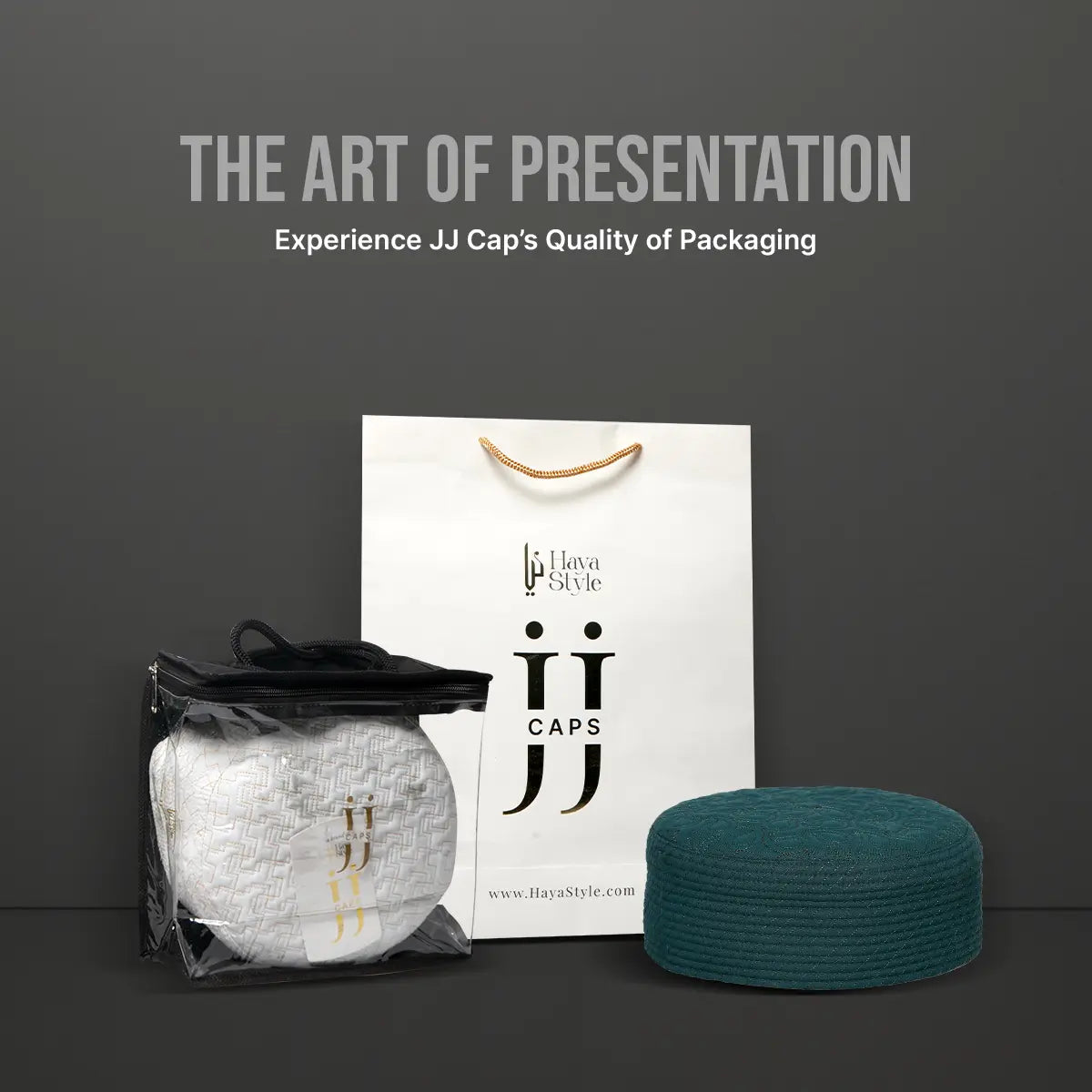 Dual-Style  Sand Beige Riyad & Navy Blue Safah Kufi Cap | JJ Caps®