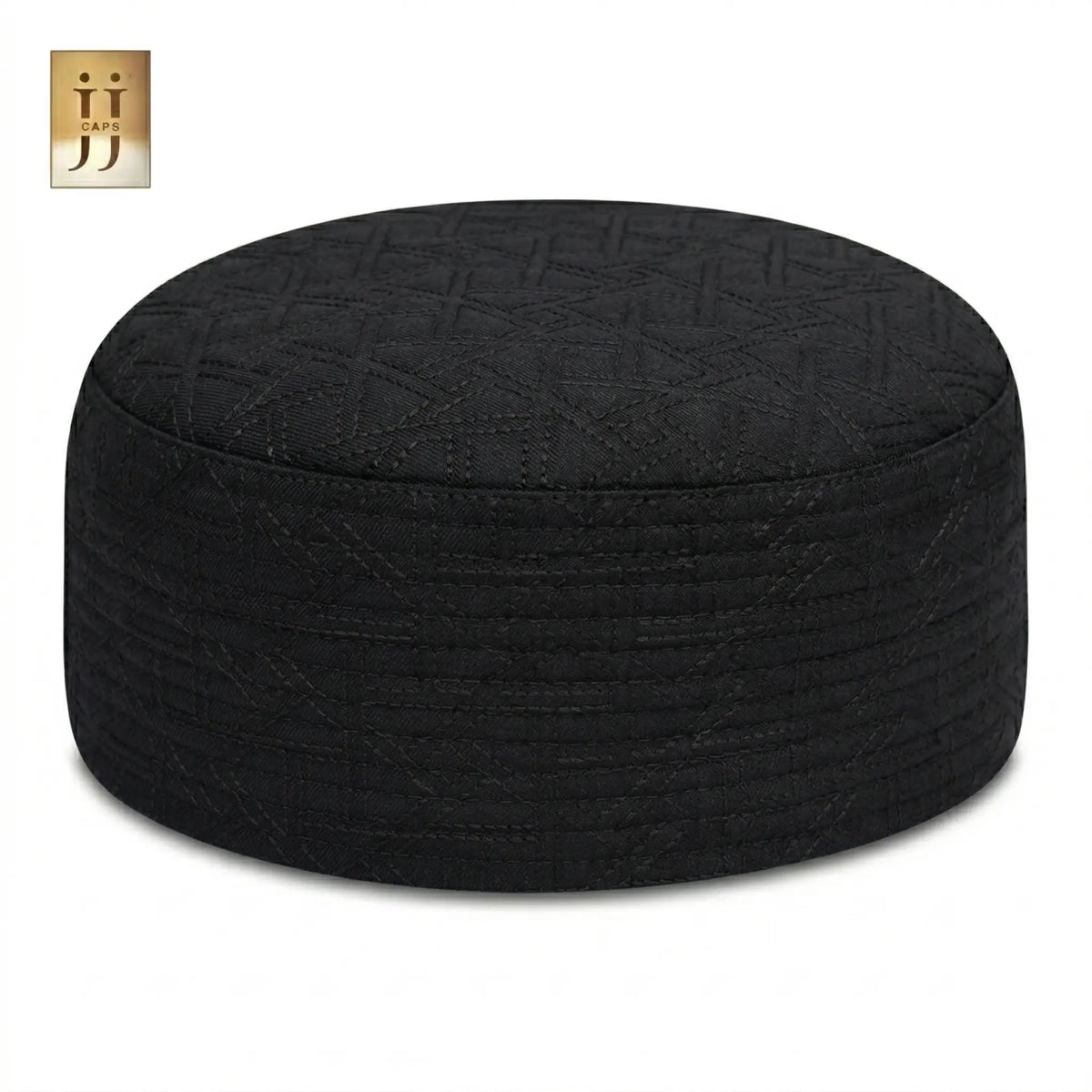 Reversible Black Riyad & Dark Green Safah Premium Kufi Cap | JJ Caps®