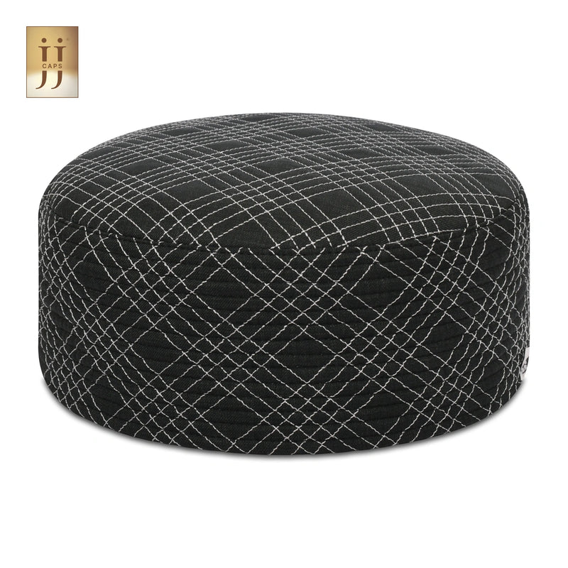 Versatile 2 in 1 Namaz Premium Cap by HayaStyle, JJ Caps®, showcasing both Uhud and Siraj designs.