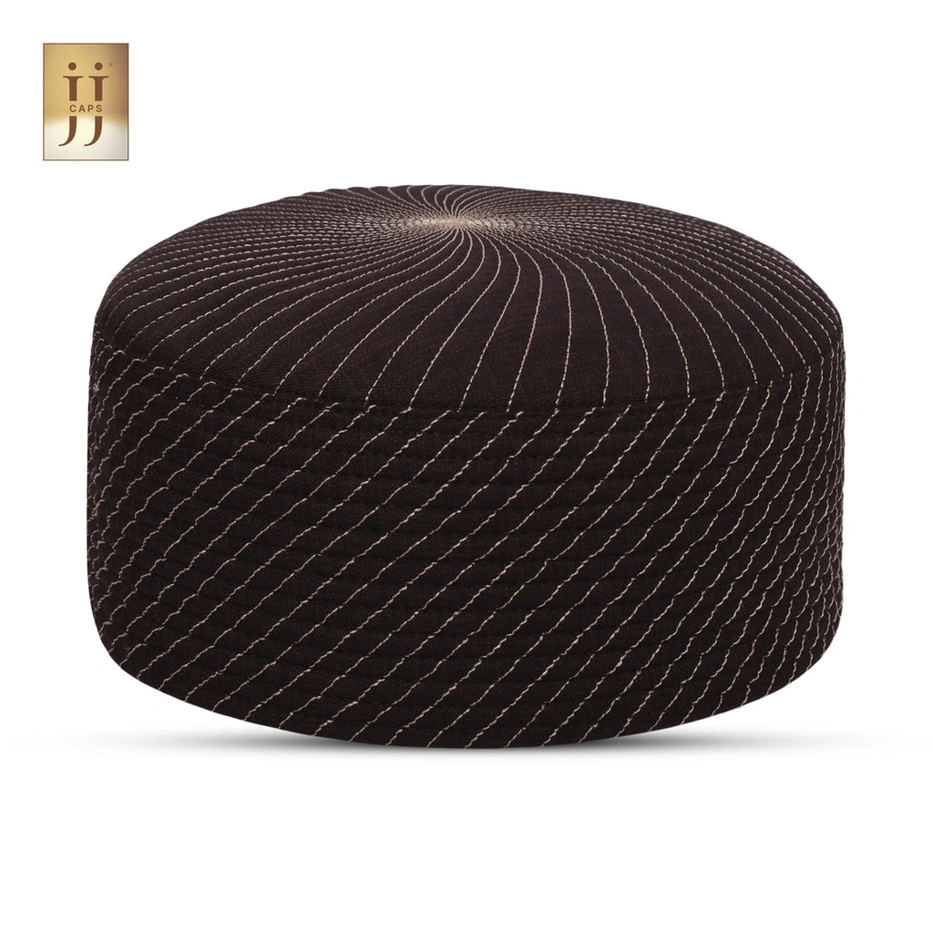 Junaid Jamshed inspired reversible cap in LightBrown and DarkBrown colors.