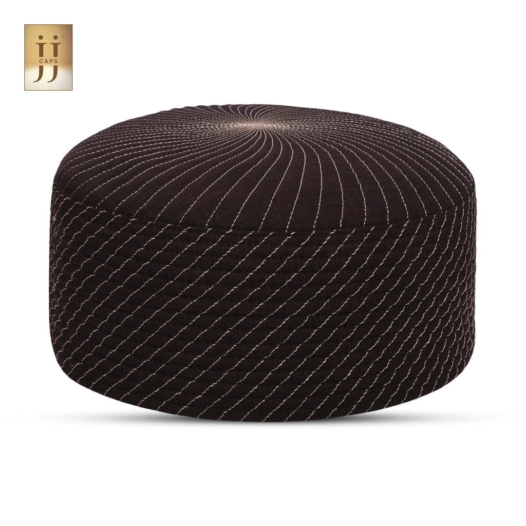 Junaid Jamshed inspired reversible cap in LightBrown and DarkBrown colors.