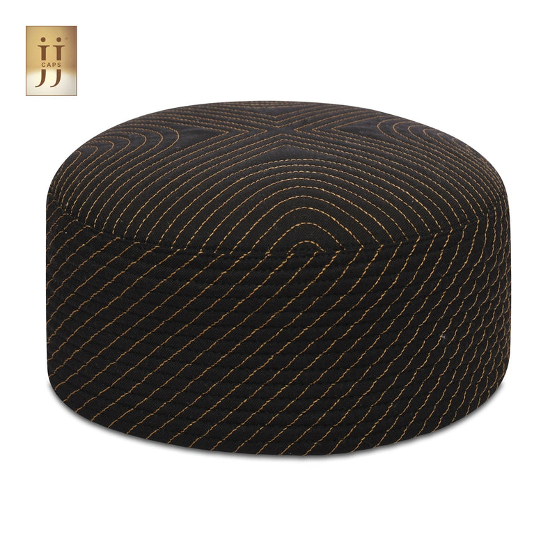 Junaid Jamshed inspired reversible cap for men, DarkGreen and Black colors.