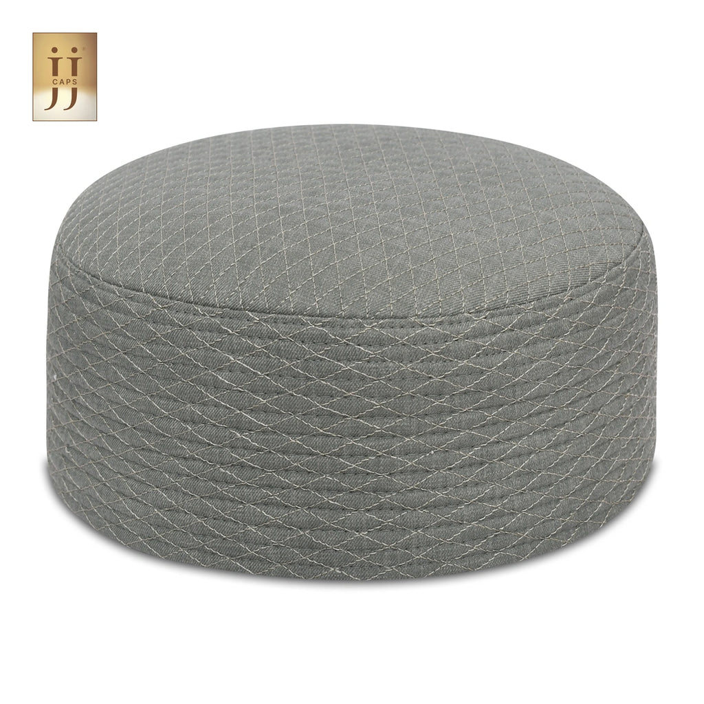 HayaStyle reversible Kufi cap in Soft Sage color fabric with refined Al-Khalil design.