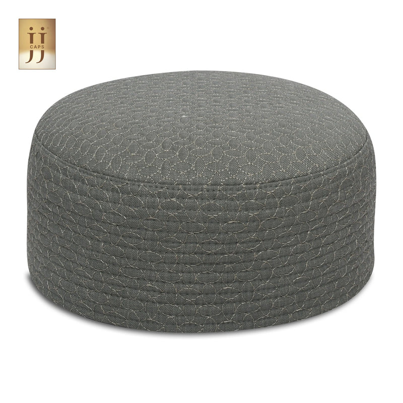 HayaStyle reversible Kufi cap in Soft Sage color fabric with geometric Sham design.