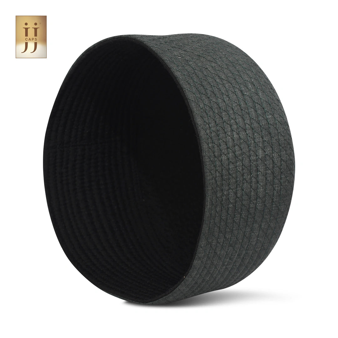 Close-up of the Syrian-inspired Sham motifs on the Green HayaStyle JJ Topi.