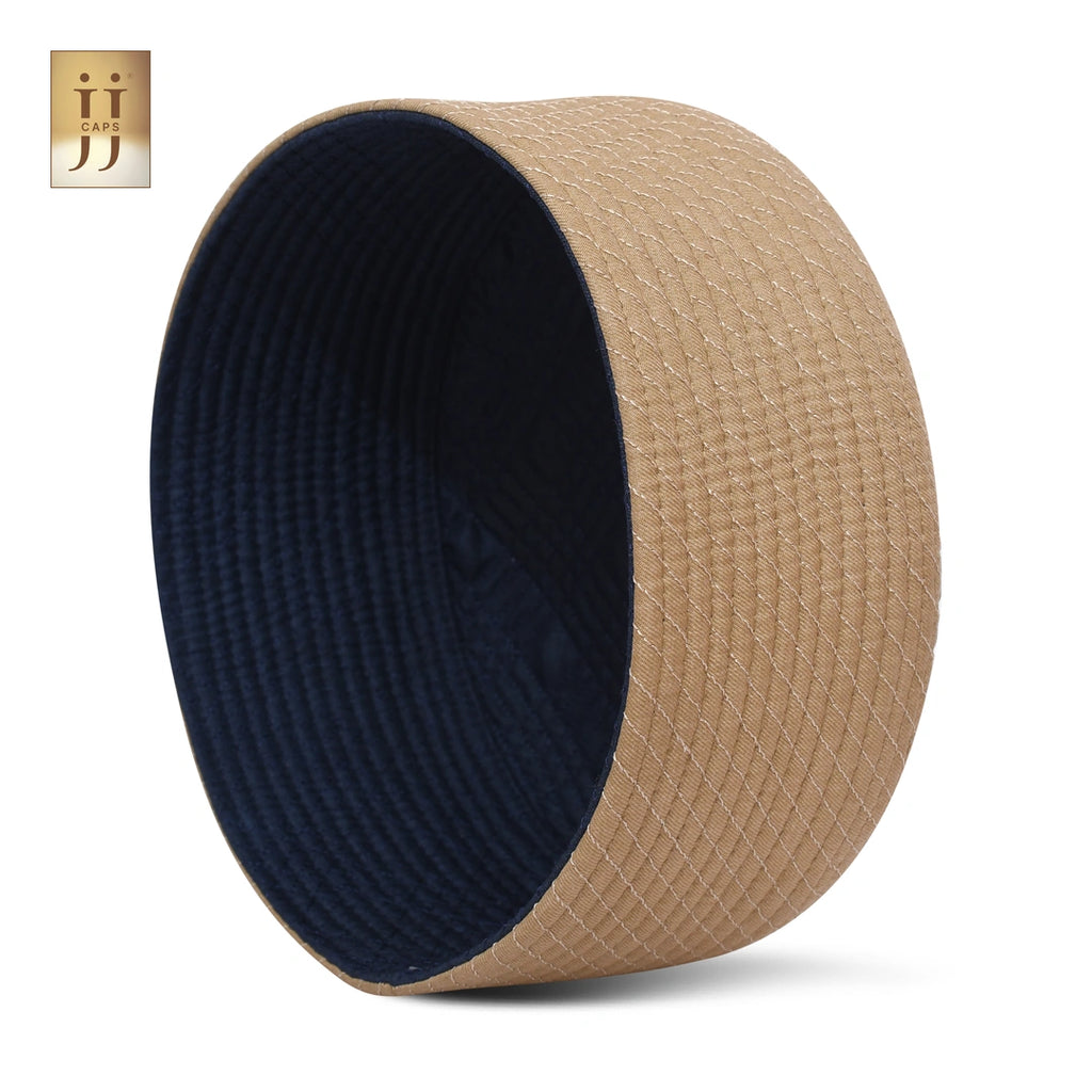 Intricate geometric patterns of the Siraj and Uhud designs on a reversible JJ Caps®.