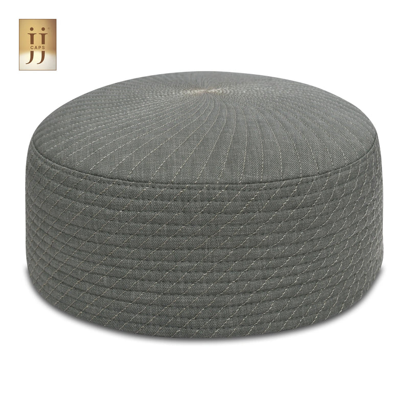 HayaStyle reversible Kufi cap featuring Soft Sage color fabric with the radiant Siraj design.