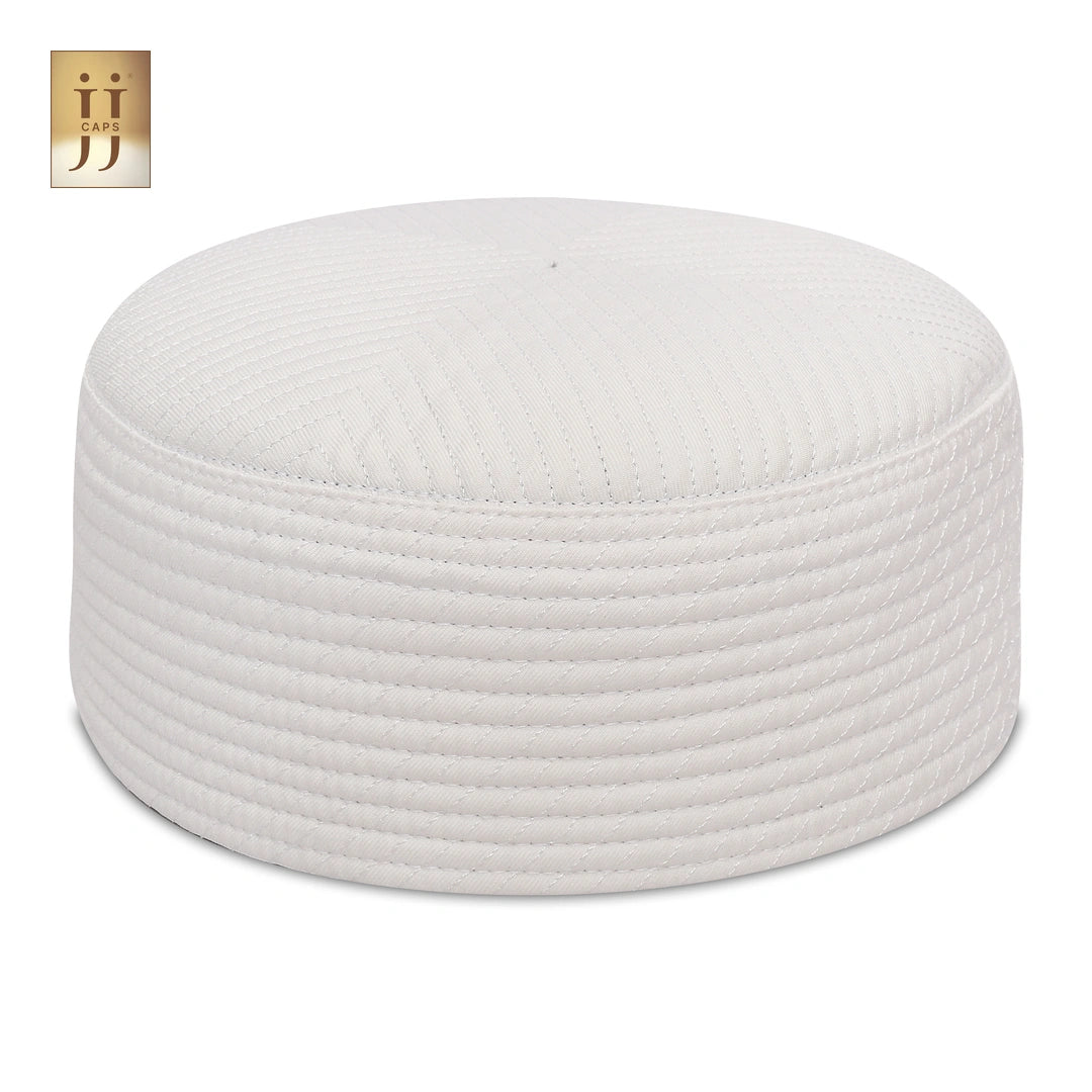 Junaid Jamshed inspired reversible JJ Topi featuring Al-Khalil and Faris patterns.