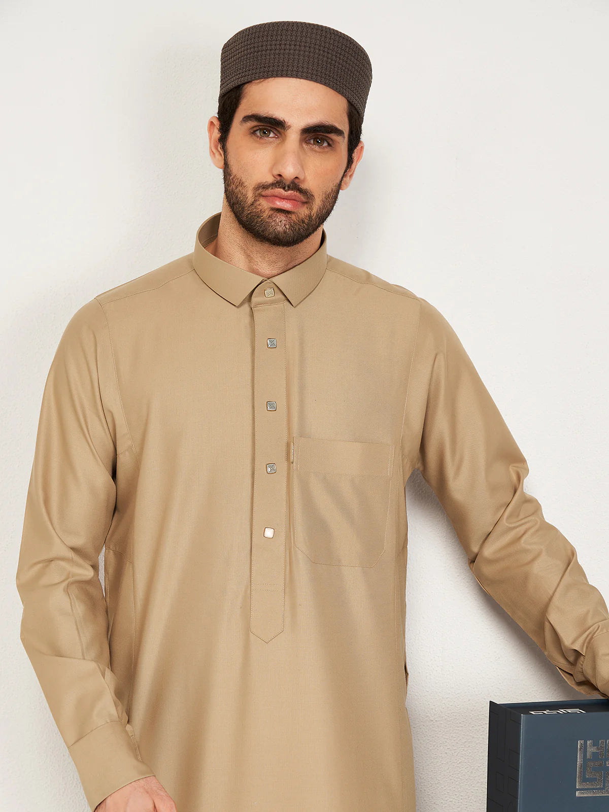 Al-Waqar Beige Premium Hijazi Thobe