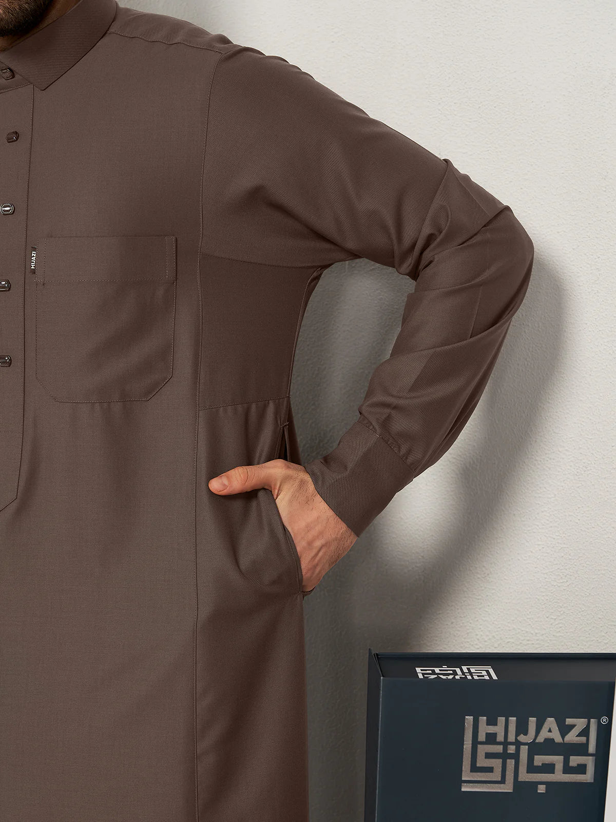 Al-Waqar Brown Premium Hijazi Thobe