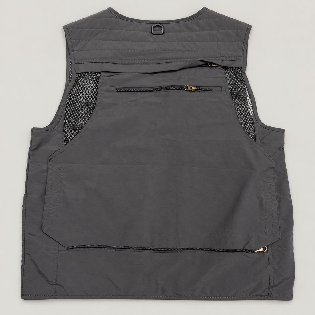 Charcoal Grey Afghani Style Jacket for men – flat lay back
