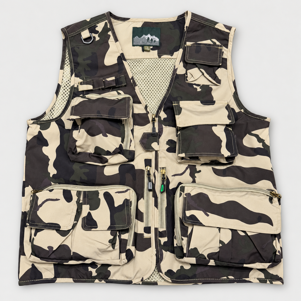 Desert Camouflage Afghani Style Jacket for men – flat lay front
