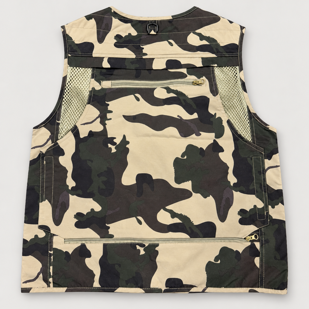 Desert Camouflage Afghani Style Jacket for men – flat lay back
