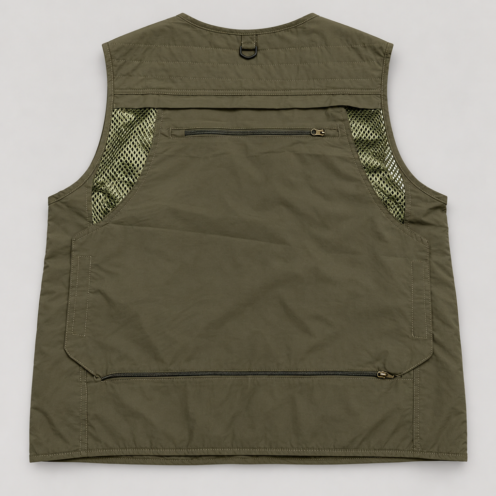 Olive Green Afghani Style Jacket for men – flat lay back