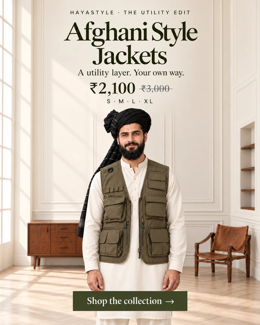 Afghani style jackets by HayaStyle in sizes S to XL. Shop the collection.